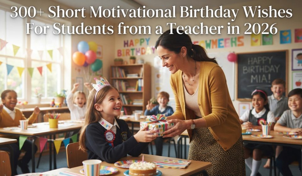 300+ Short Motivational Birthday Wishes For Students from a Teacher in 2026