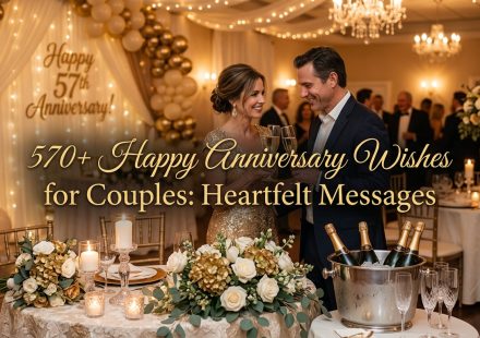 570+ Happy Anniversary Wishes for Couples: Heartfelt Messages.