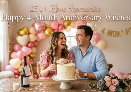 250+ Love Romantic Happy 4-Month Anniversary Wishes