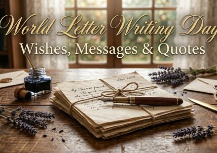 World Letter Writing Day Wishes, Messages & Quotes.