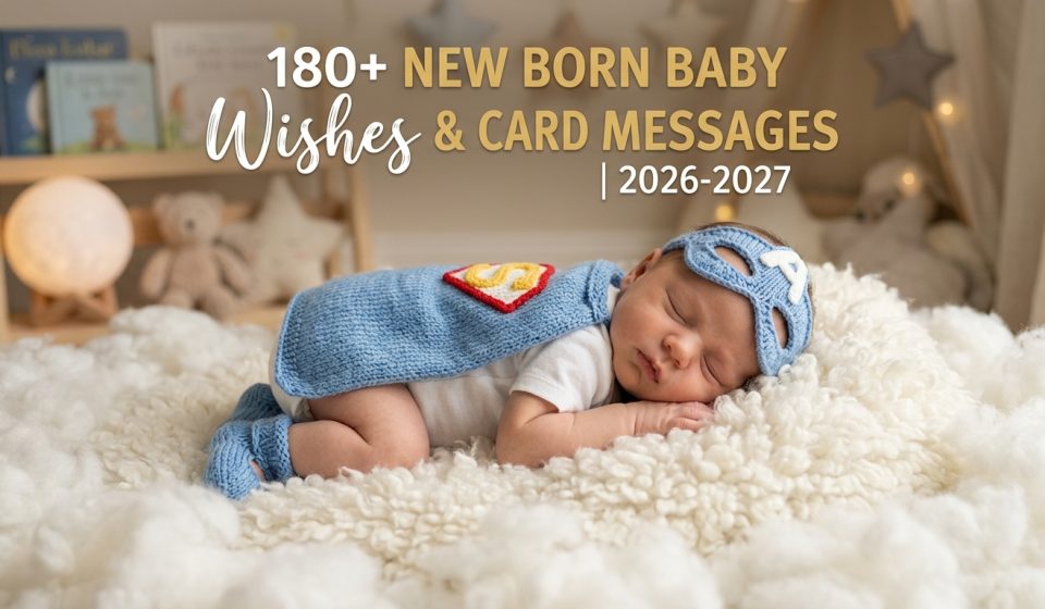 180+ New Born Baby Wishes & Card Messages | 2026-2027 |