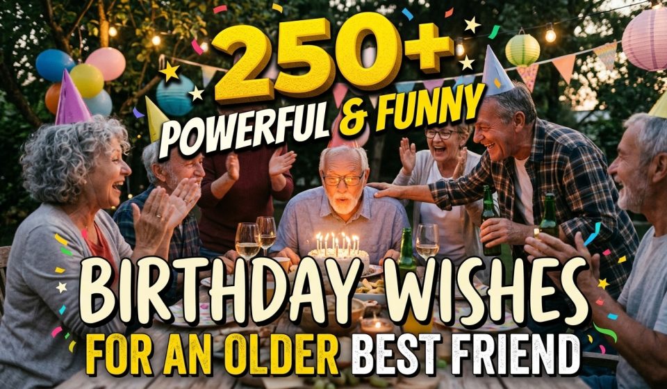 250+Powerful Funny Birthday Wishes for an Older Best Friend